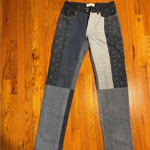 Marine Serre patchwork Jeans